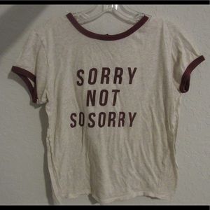 “Sorry Not So Sorry” Cream Top